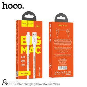Cáp Sạc hoco. DU17, 3.0A, 1m, USB-A to Micro