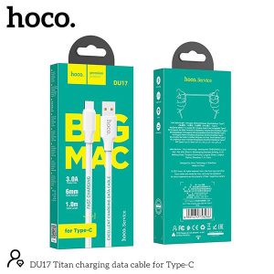 Cáp Sạc hoco. DU17, 3.0A, 1m, USB-A to Type-C