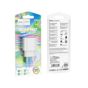 Cốc Sạc hoco. C109A, 18W, 1 cổng USB-A